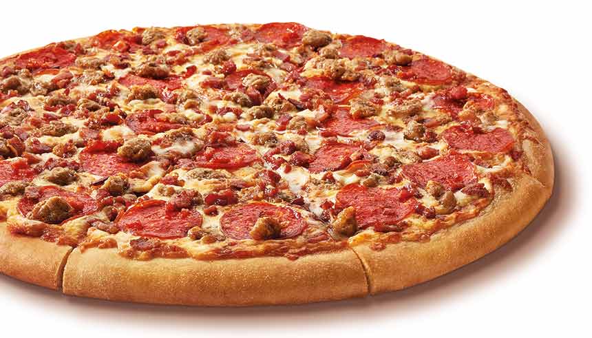 3 Meat Treat Pizza (Large) - Simply Delivery